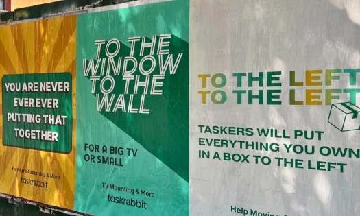 Taskrabbit's lyrics-inspired OOH campaign