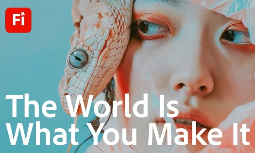 A woman and a snake in Adobe Firefly's new ad