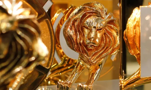 Close up of the coveted Cannes Lions trophy