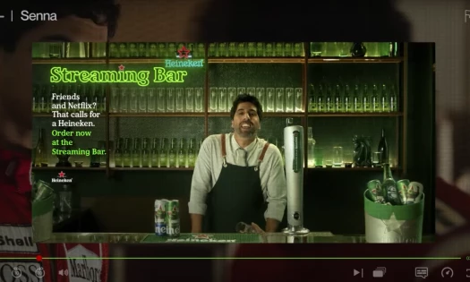 Visual of Heineken's Streaming Bar collaboration with Netflix