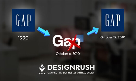 Old and 'new' Gap logos