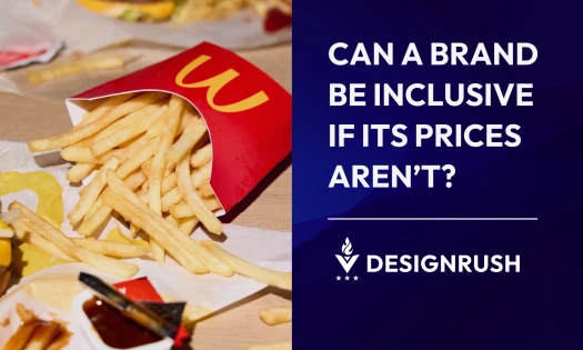 McDonald's menu items like burgers, fries, and nuggets spread out on a table