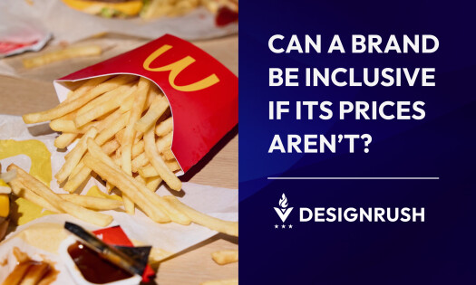 McDonald's menu items like burgers, fries, and nuggets spread out on a table