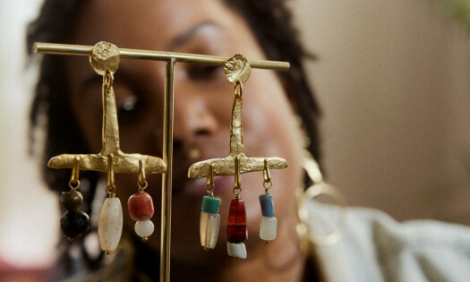 An Etsy product maker looking at her craft