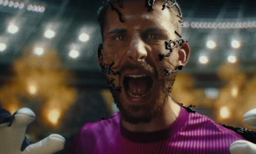 A Tottenham star fiercely looking at the camera