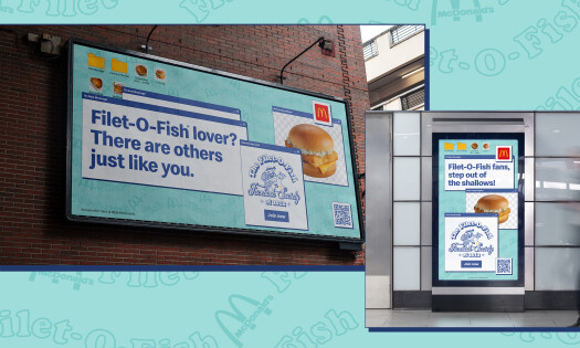 McDonald's UK OOH billboards referencing an old Facebook group