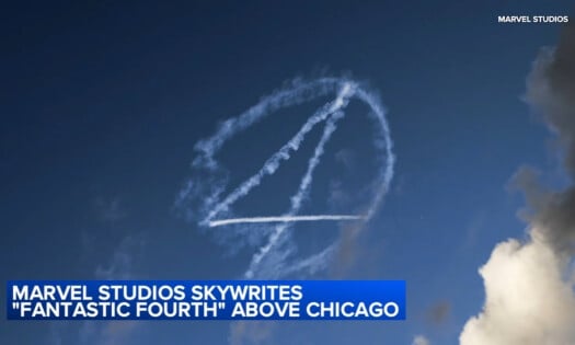 The Fantastic Four Emblem in the sky