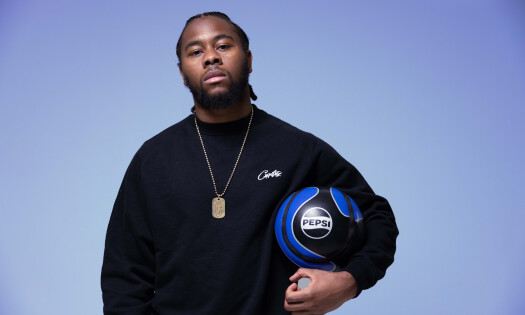 Clint419 Poses with Pepsi's Wear-A-Ball Jacket