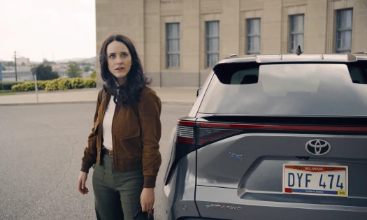 Lois Lane with the Toyota bZ
