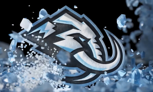 Utah Mammoth emblem breaks the ice