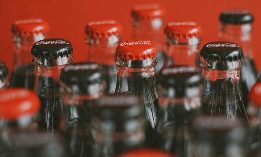 Coca-Cola bottles lined up