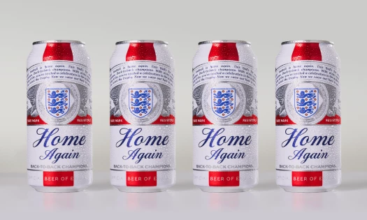 Budweiser's new "Home Again" can for the Lionesses