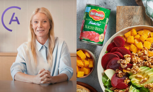 Gwyneth Paltrow as Astronomer Ambasssador and Del Monte Fruit can with salad