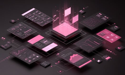 Goji Labs digital interface showing scalable UX wireframes evolve