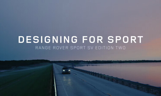 The Range Rover Sport SV driving by a scenic seaside