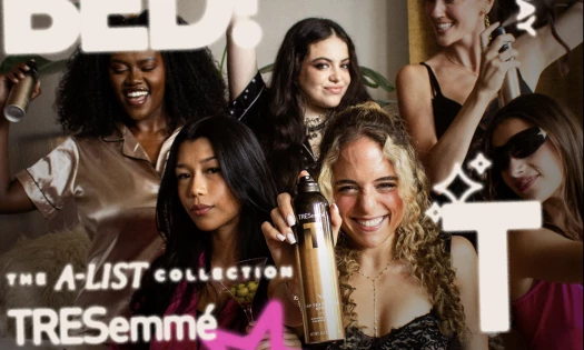 Women get ready for a night out using TRESemmé's A-List Collection Dry Texturizing Spray
