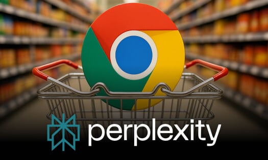 The Chrome logo on a shopping cart