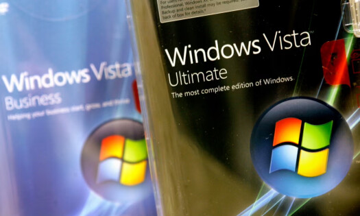 The Windows Vista Ultimate installer packaging with tagline: "The most complete edition of Windows"