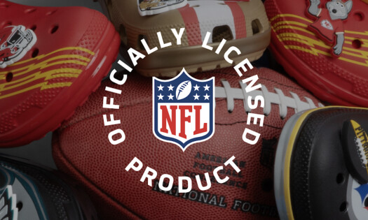 The NFL x Crocs partnership banner