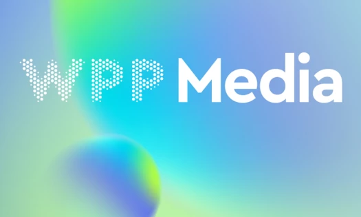The WPP Media logo against a colorful background
