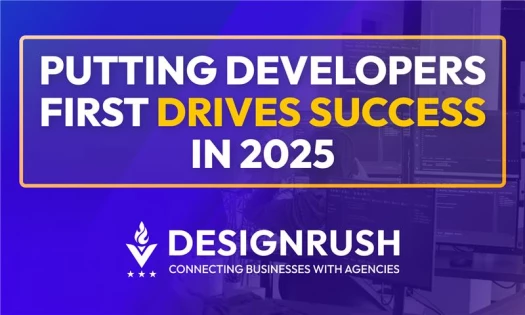 Banner on developer agencies driving brand success in 2025