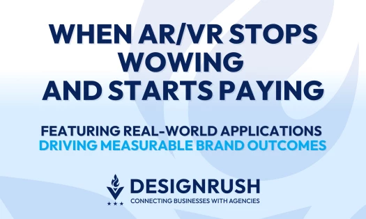 DesignRush banner on AR/VR driving measurable brand outcomes