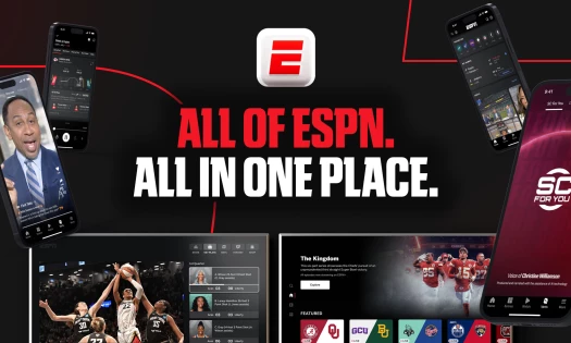 John Cena talking to the viewers in an ESPN-branded hoodie