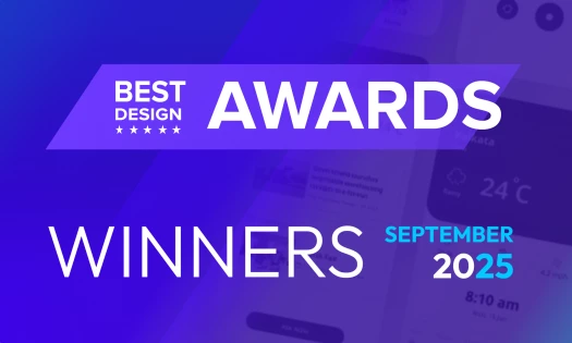 The DesignRush Best Design Awards for August banner