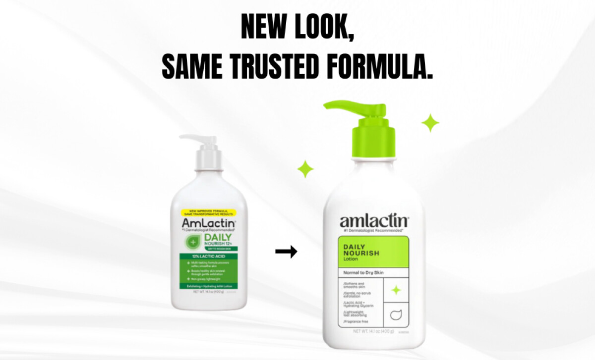 Amlactin Relaunches with Sleek Look, Adds Sensitive Skin Formula