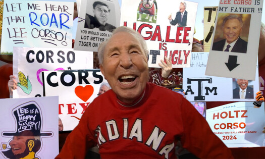Lee Corso smiling at the camera