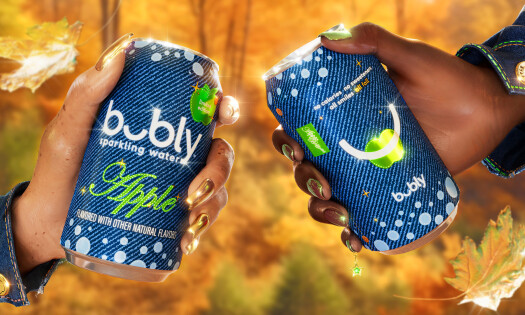 Two people cheering with the new bubly x Apple Bottoms sparkling water collab