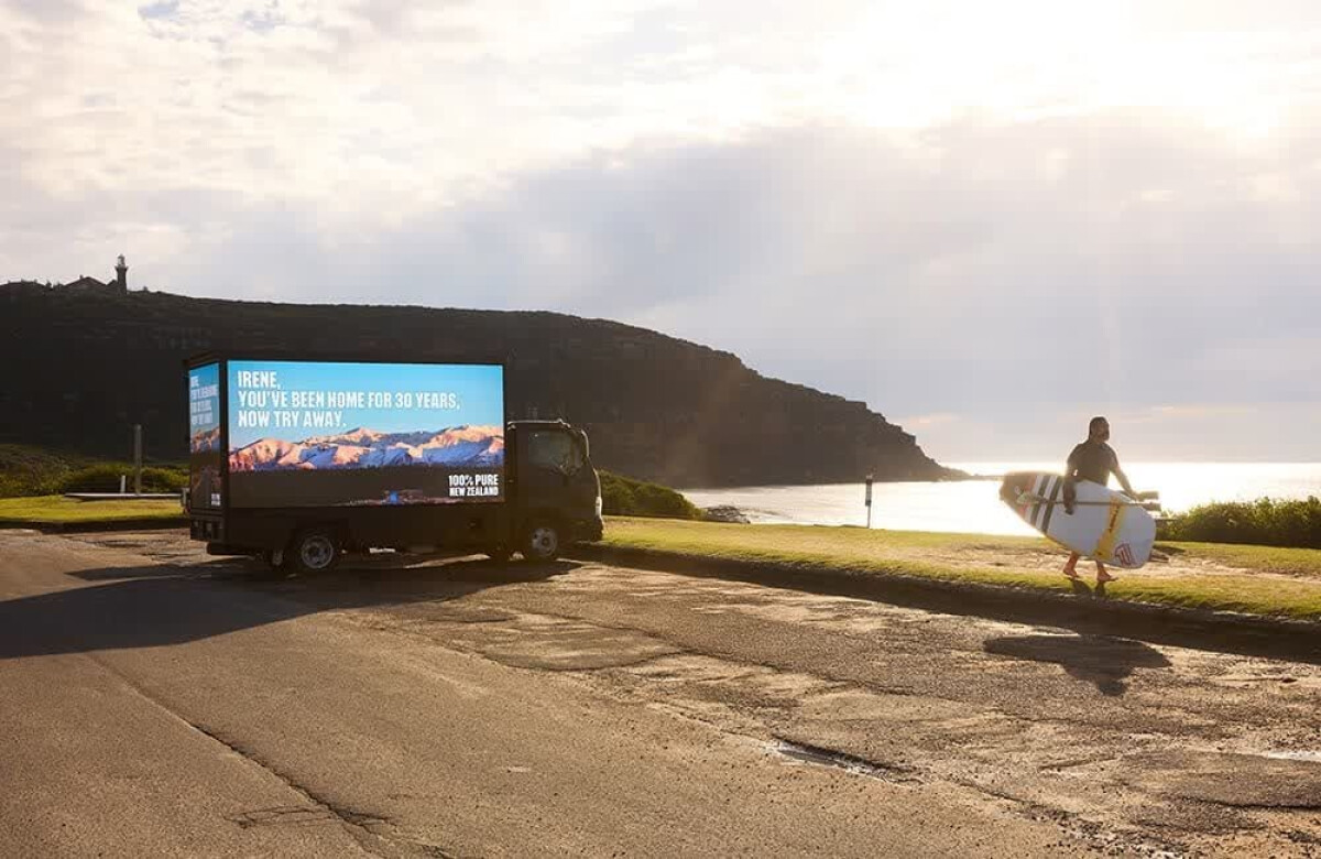 Tourism NZ and Air NZ Mark Soap Star’s Exit With Billboard and Flight Sale