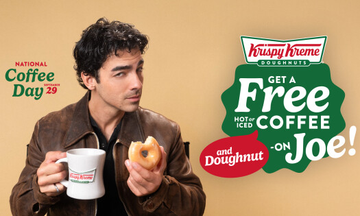 Joe Jonas for Krispy Kreme's Coffee Day Campaign
