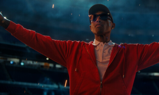 Pharrell Williams in the stadium