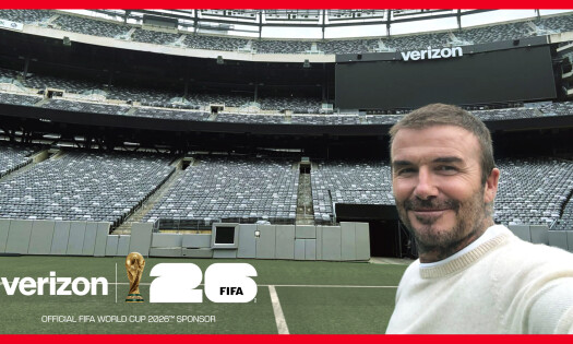 David Beckham in a stadium for Verizon