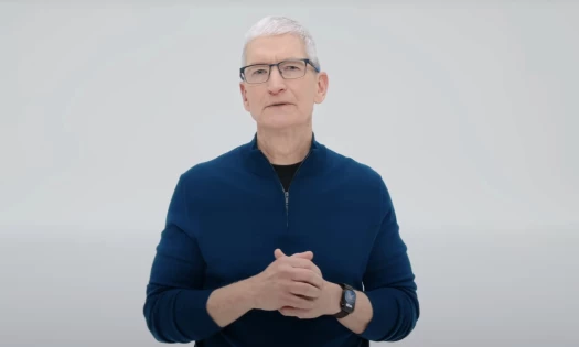 Apple CEO Tim Cook introducing the iPhone 16e