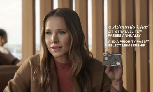 Kristen Bell showing off Citi perks