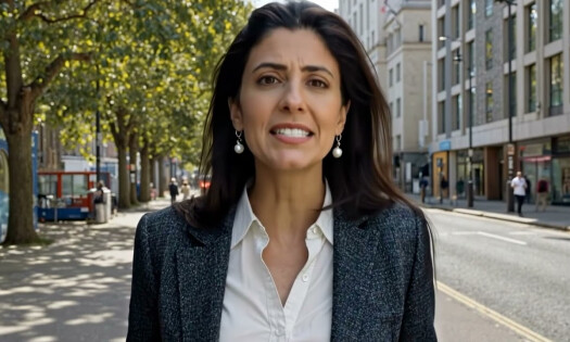 An AI-generated journalist talks to the viewers