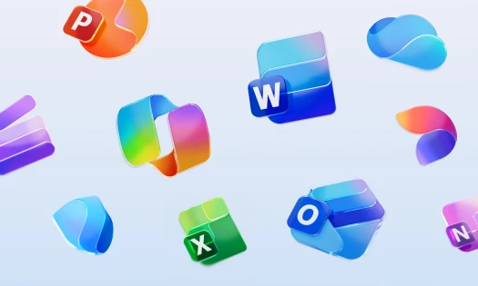 The newly redesigned Microsoft 365 icons