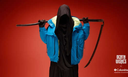 The Grim Reaper rocking Columbia Sportswear