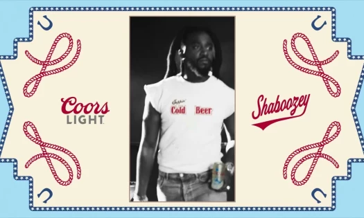 Shaboozey rocking the new Coors Light merch