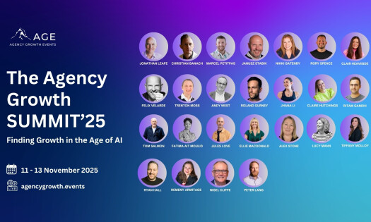 The Agency Growth Summit 2025 poster with the speakers