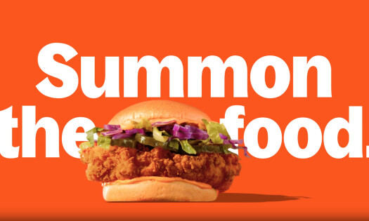 Summon the Food lettering with a sandwich image