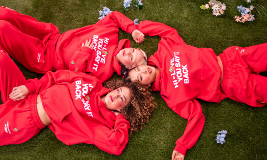 hi-chew apparel with lonely ghost red track suits