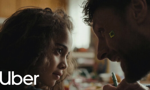 a daughter and father playing