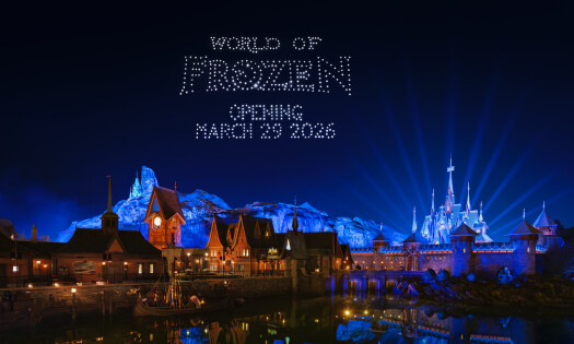 drone over Disney Adventure World