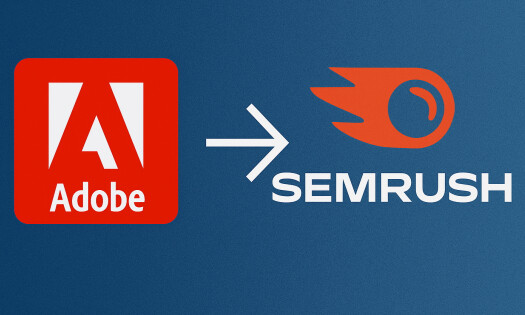 The Adobe and Semrush logos shown side-by-side
