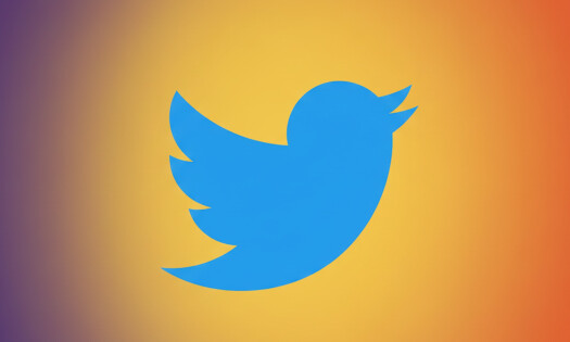 The Twitter logo shown overtop of a gradient background
