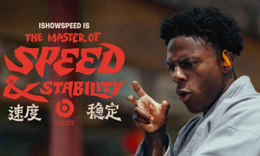 YouTube IShowSpeed shown in a kung fu stance in front of a Chinese temple