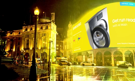 Samsung's OOH spot at Piccadilly